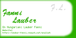 fanni lauber business card